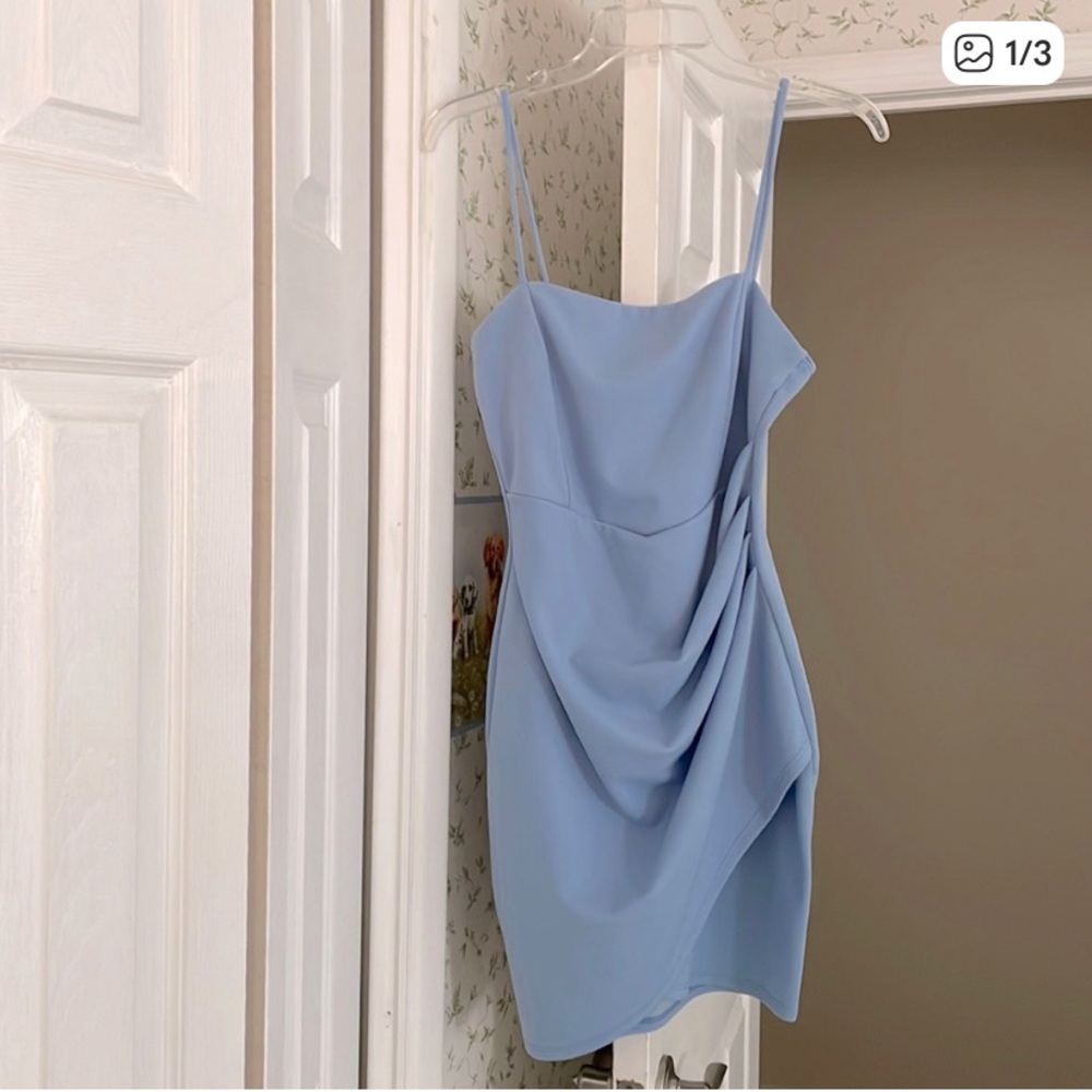 Windsor Light Blue Mini Dress